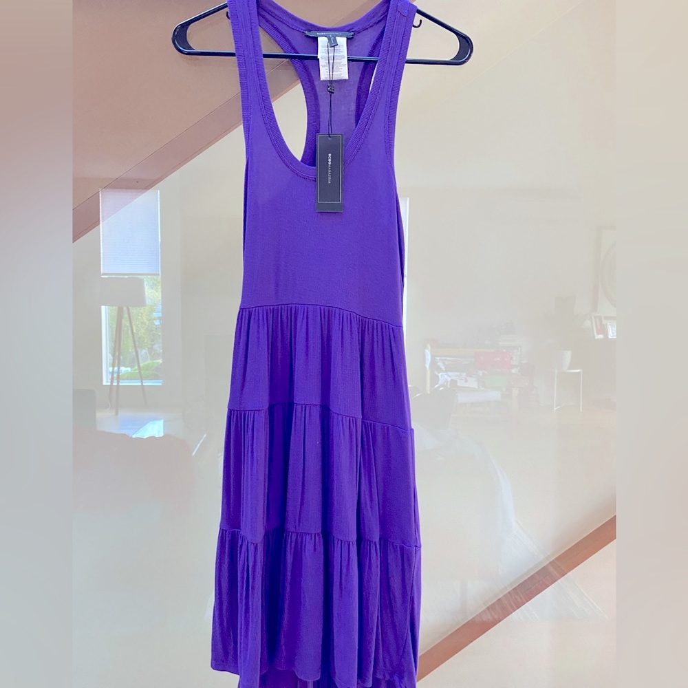 Brand New BCBG Maxazria Wisteria (Purple) Cotton stretch tank dress - Size XS